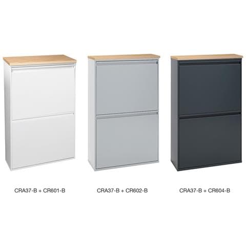 Basic Cra37-b Ripiano In Legno Per Il Mobile Della Raccolta Differenziata Basic E Vario, Con Adesivo Facile Da Attaccare, Color Quercia - Foto 3