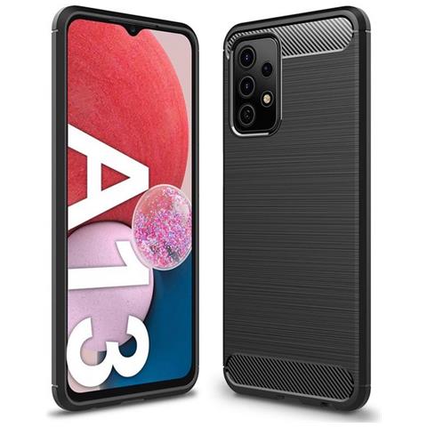 Custodia B-case Tpu Silicone Cover Case Per Samsung Galaxy A13 4g A135 Carbon Metal Black - Foto 1
