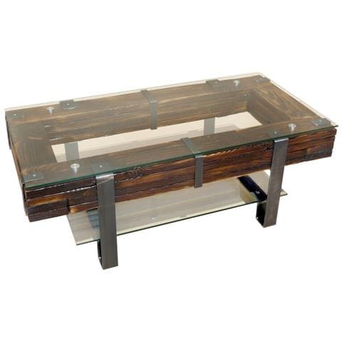 Tavolino Da Salotto Ll (90 X 60 Cm H= 50 Cm, Naturale) Lemberg Loft Vintage - Foto 3