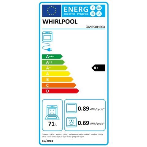 Forno Elettrico da Incasso OMR58RR0X Capacità 71 L Multifunzione Ventilato Colore Nero, Acciaio Inossidabile - Foto 2