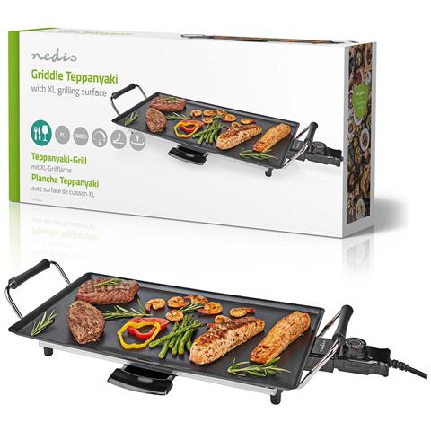 Piastra Teppanyaki Griglia Xl Antiaderente 2000 Watt - Foto 1