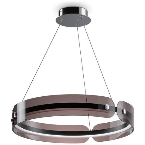 Lampadario A Sospensione Moderno Interstellar Metallo Grigio Luce Led 35w - Foto 1