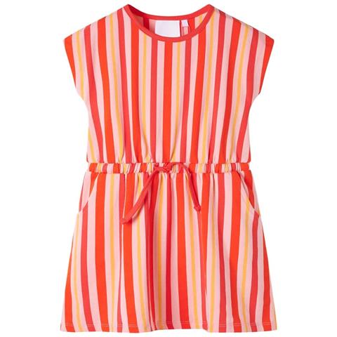 Abito Per Bambine Con Coulisse Rosa E Rosso 92 - Foto 1
