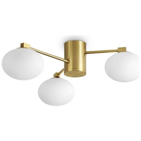 Plafoniera Contemporanea Hermes Metallo Ottone 3 Luci G9 28w 3000k Ip20 - Foto 1