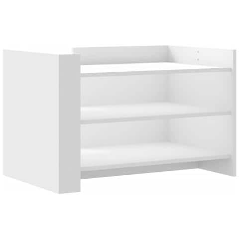 Tavolino Da Salotto Bianco 80x50x50 Cm In Legno Multistrato - Foto 2