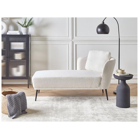 Chaise Longue Versione Destra Artheze Bouclé Bianco Sporco - Foto 1