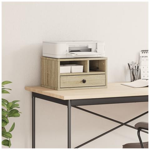 Supporto Stampante Rovere Sonoma 40x32x22,5cm Legno Multistrato - Foto 3