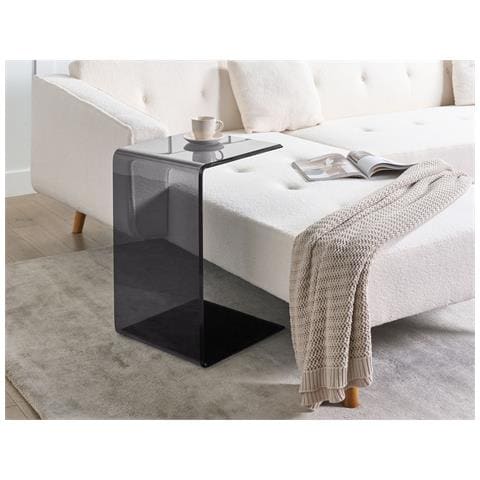 Tavolino Lourdes Vetro Nero - Foto 1