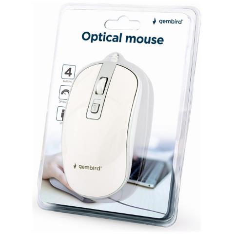 MUS-4B-06-WS mouse Ufficio Ambidestro USB tipo A Ottico 1200 DPI - Foto 2