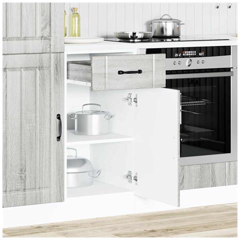 Base Da Cucina Lucca Grigio Sonoma In Legno Multistrato - Foto 2