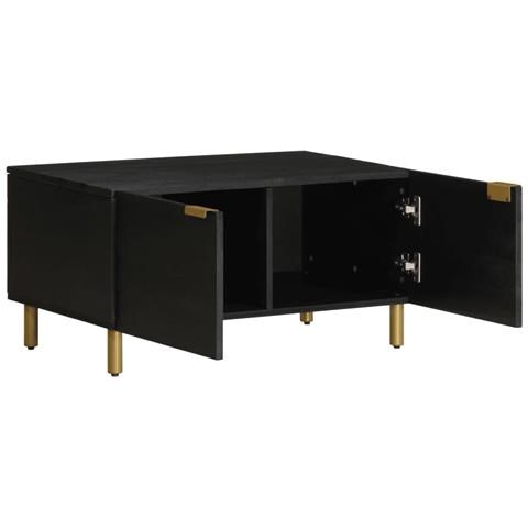 Tavolino Da Salotto Nero 80x50x40 Cm In Legno Multistrato - Foto 2