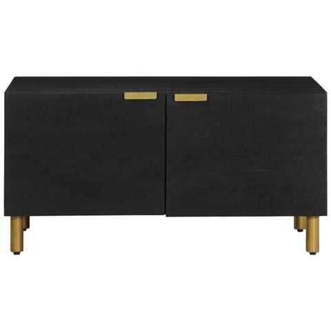 Tavolino Da Salotto Nero 80x50x40 Cm In Legno Multistrato - Foto 3