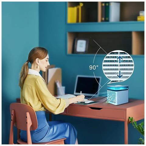 Mini Condizionatore D'aria Portatile. Con Luci Led E 3 Livelli Di Intensità. - Foto 7