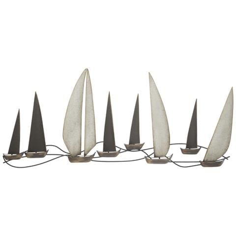 Decorazione In Metallo 3d Barche 4 - Multicolore - Metallo - 119x3x51 Cm - Foto 1