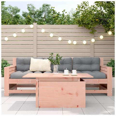 Lusso Casadino -  Tavolo Da Giardino 100x50x75 Cm In Legno Massello Di Douglas - Foto 2