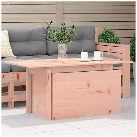 Lusso Casadino -  Tavolo Da Giardino 100x50x75 Cm In Legno Massello Di Douglas - Foto 8