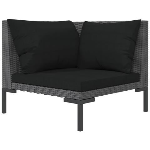 Lusso Casadino -  Divano Da Giardino Con Cuscini In Polyrattan Mezzo Tondo - Foto 1