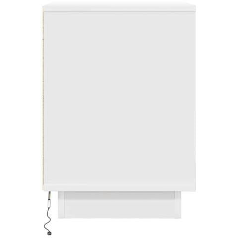 Comodini con Luci a LED 2 pz Bianco 38x34x50 cm - Foto 9