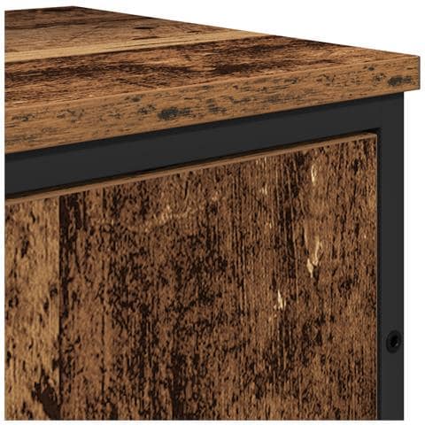 Set di mobili da bagno 2 pezzi legno vecchio in legno ingegnerizzato - Foto 9