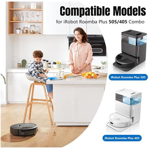 Kit Di Ricambio Compatibile Con Irobot Roomba Plus 405: Spazzola Principale, Filtri, Spazzole Laterali, Sacchetti Per La Polvere E Panni - Foto 2