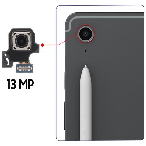 Fotocamera Posteriore Galaxy Tab S10 Fe / Tab S10 Fe Plus 13mp Original Service Pack, Nero - Foto 2