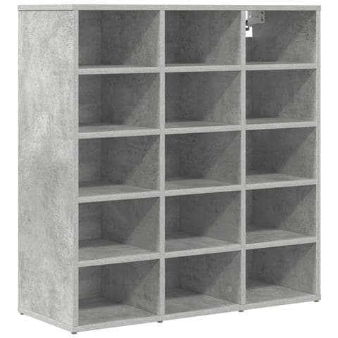 Scarpiera Grigio cemento 77.5 x 30 x 83.5 cm Legno multistrato - Foto 1