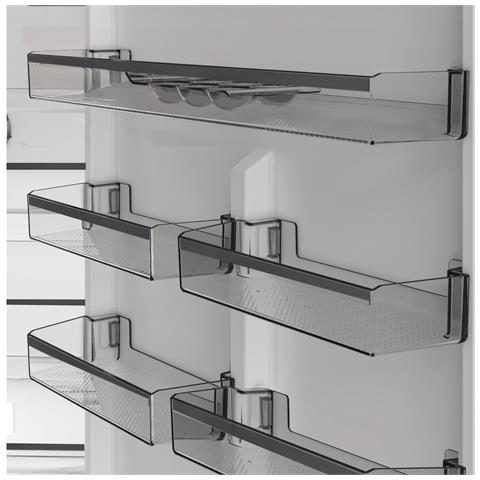 WHK2 6494 X6E Frigorifero combinato a libera installazione, Dual No Frost, 70 cm, classe C, Pearl Inox, 39db, h 192 cm - Foto 3