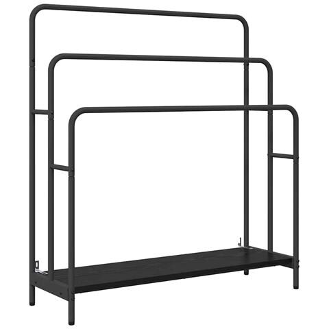 Appendiabiti Rovere nero 90 x 30 x 100.5 cm Legno multistrato - Foto 1