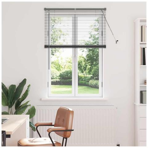 Tenda per Finestra con tende Manuale Grigio scuro Alluminio - Foto 2