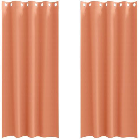 Tende con tende 2 pcs Terracotta 245x140cm Poliestere - Foto 1