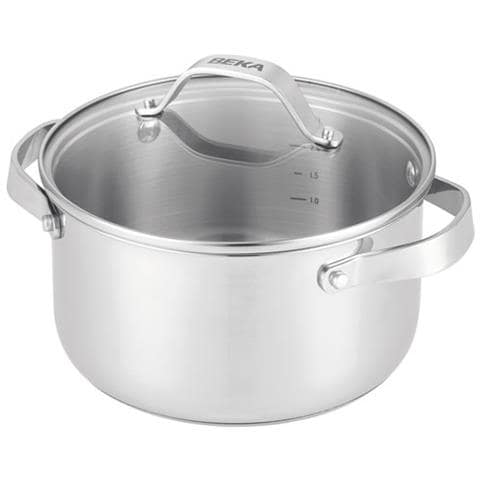 Pentola In Acciaio Inox Da 24 Cm Con Coperchio In Vetro - 101034 - Foto 1