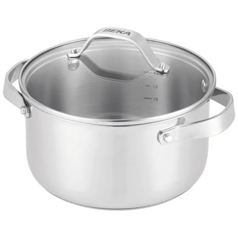 Pentola In Acciaio Inox Da 24 Cm Con Coperchio In Vetro - 101034 - Foto 2