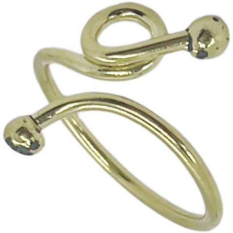 Anello ""miso"" In Ottone Placcato Oro. Regolabile. - Foto 1