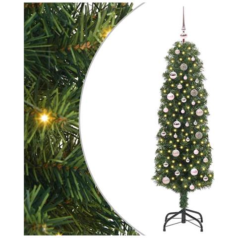 Albero di Natale artificiale con 150 LED Verde 150 cm - Foto 1