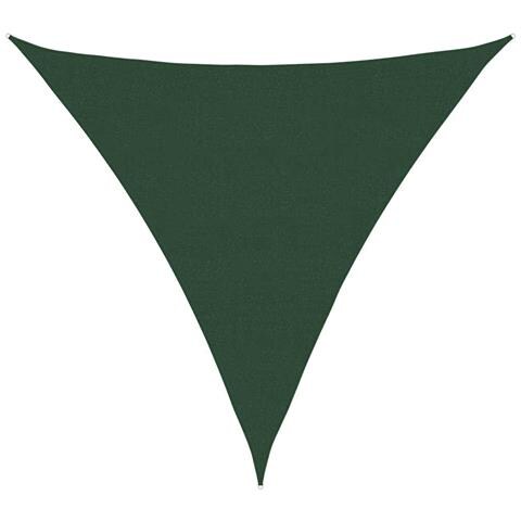Vela Parasole 160 g/m² Triangolare Verde Scuro 6x6x6 m in HDPE - Foto 1