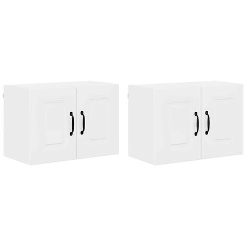 Pensile cucina con porta 2 pcs Bianco Lucido 60 x 31 x 40 cm - Foto 1