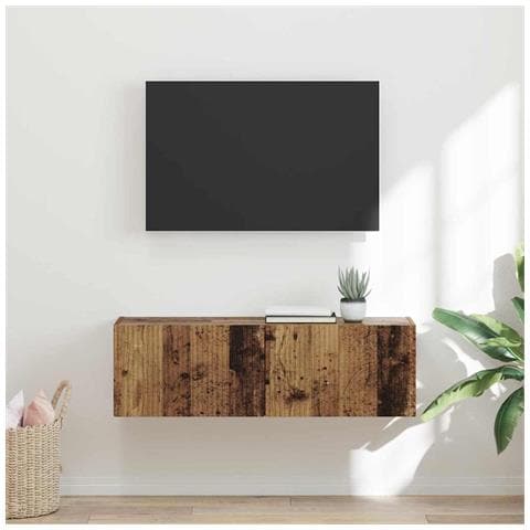 Mobile TV da parete Legno vecchio 60 x 31 x 29.5 cm - Foto 2
