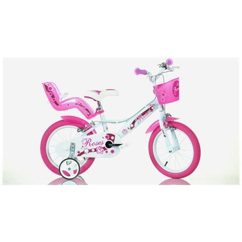 Sch Roses 14'' - Bicicletta Per Bambine (4-6 Anni), Ruote 14'', Telaio Acciao, Con Accessori - Colore Bianco - Foto 1