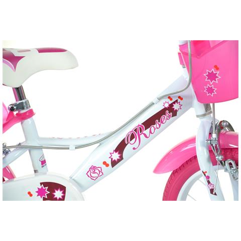 Sch Roses 14'' - Bicicletta Per Bambine (4-6 Anni), Ruote 14'', Telaio Acciao, Con Accessori - Colore Bianco - Foto 5
