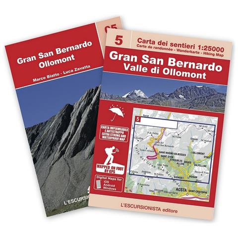 Luca Zavatta - Gran San Bernardo, valle di Ollomont. Con cartina 1:250.000. Ediz. multilingue - Foto 1