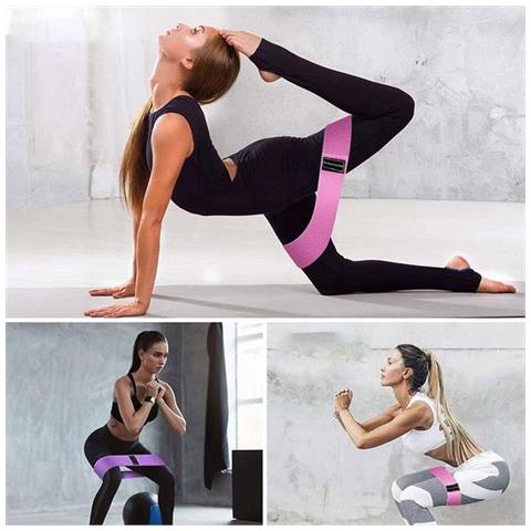 Set Di 3 Fasce Elastiche Di Resistenza Per Squat, Ideali Per Allenamenti Di Fianchi E Gambe 8 Cm - Foto 6