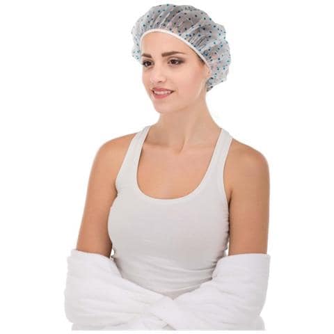 Cuffia Impermeabile Riutilizzabile, Con Elastico, Per Doccia E Cosmetica, - Foto 2