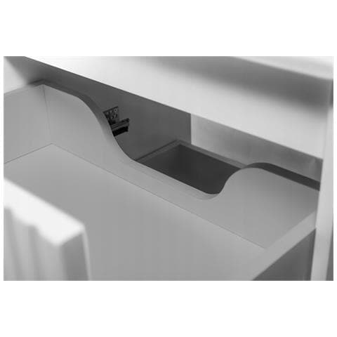 | Mobile sottolavabo 100 cm - bianco opaco - mobili bagno, lavabo, mobile bagno | Mensola, piano di lavoro - marrone - Foto 10