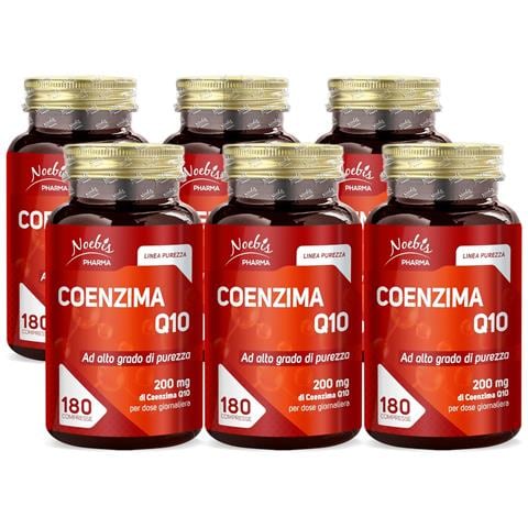 Coenzima Q10 200 mg 180 Compresse - CoQ10 ad Alto Grado di Purezza - Energia Cellulare, Vitalità e Azione Antiossidante (Confezione sestupla) - Foto 1