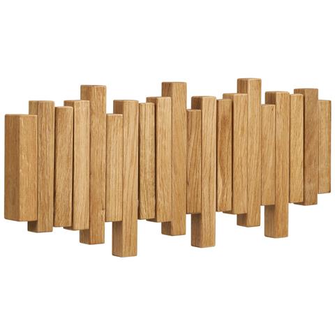 Appendiabiti Da Parete Caltra In Rovere Fsc — Design Scultura - Foto 2