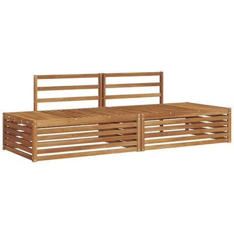 Set di divani da esterno 2 Pezzo Naturale 203,5 x 83 x 73 cm - Foto 1
