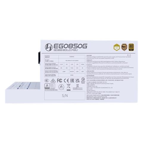 EG0850G alimentatore per computer 850 W 20+4 pin ATX ATX Bianco - Foto 7