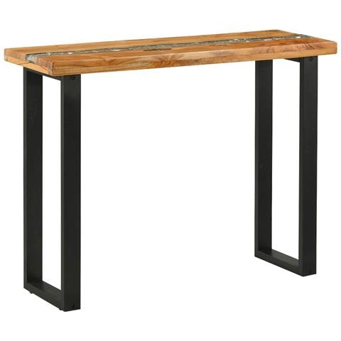 Tavolo consolle Marrone 100 x 35 x 75 cm Legno di teak solido - Foto 1