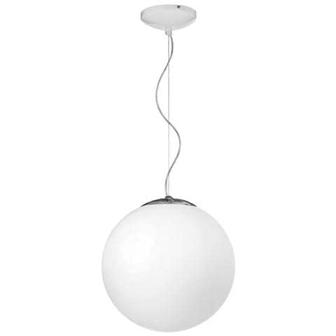 Lampadario a sfera satinato bianco Cm D 35xH 100 Lampada 1xE27 da 60W - Foto 1