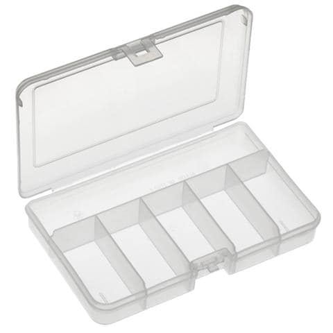 Scatola in polipropilene tutta trasparente. 165 x 112 x H 31 mm - 6 Scomparti - Foto 1